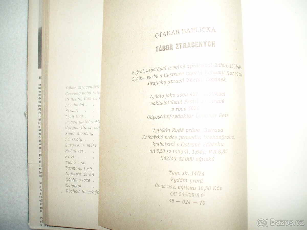 stará kniha Tábor ztracených O. Batlička-1.vydání 1970 - 10