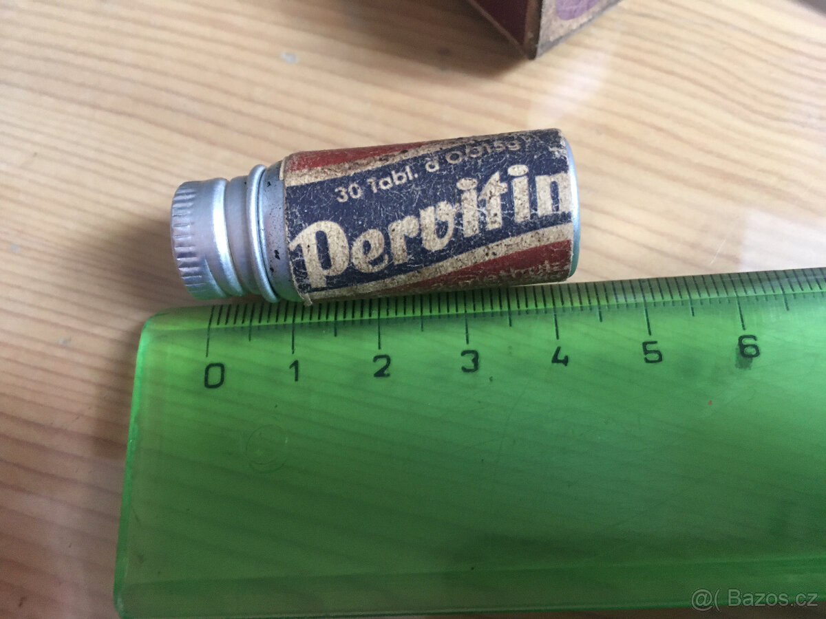 Starožitná německá doza na PERVITIN z WW2 - 10