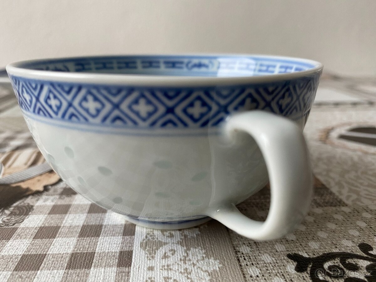 Nová retro souprava z čínského porcelánu I - rýžové zrno - 10