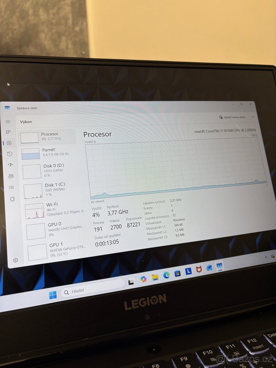 herní notebook Lenovo Legion - 10