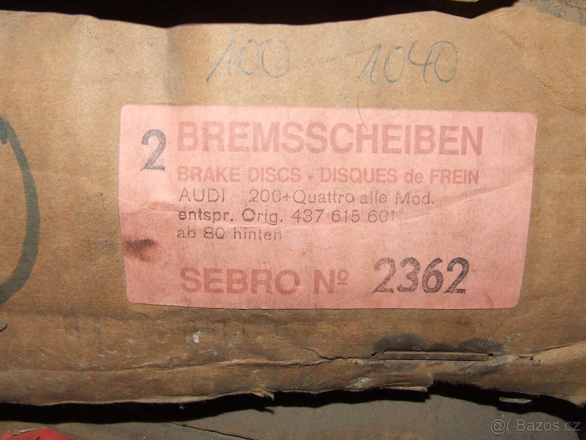 Prodám brzdové kotouče Audi - 10