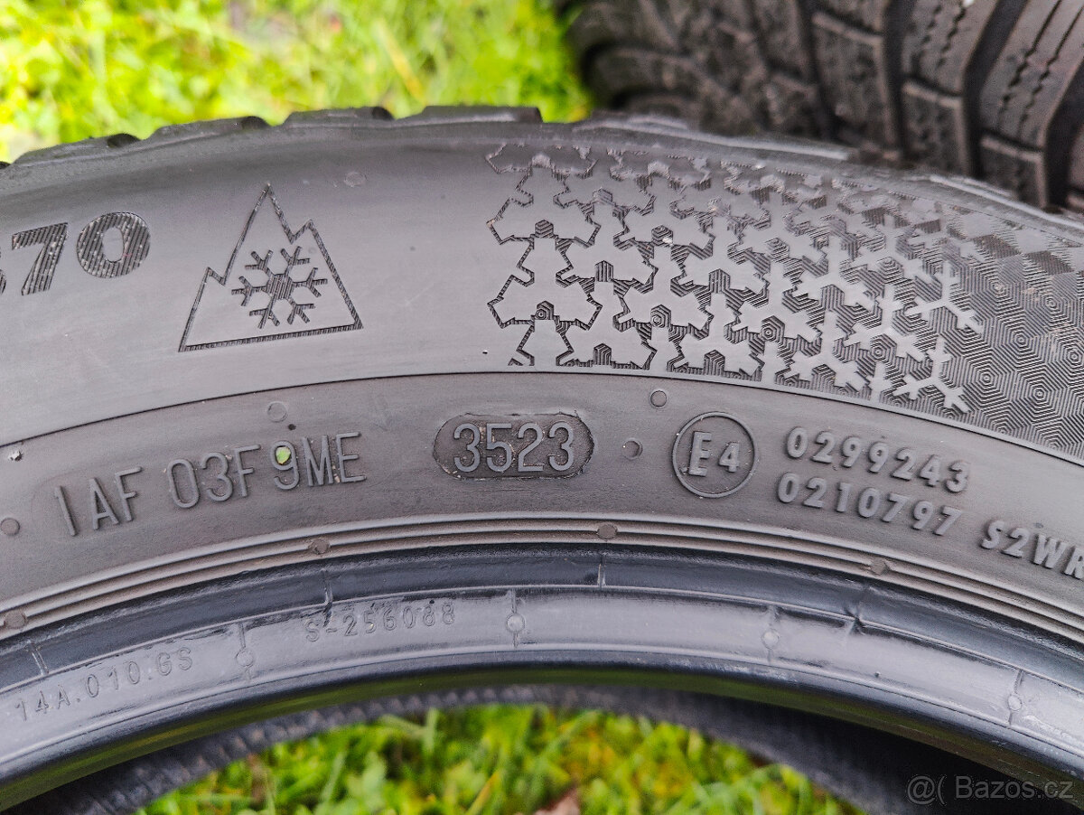 4x zimní pneu-sada 205/55 R16 Continental TS870, 8mm, TOP - 10