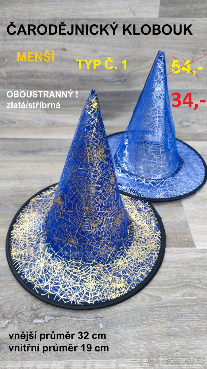 Čarodějnické klobouky - MENŠÍ - SLEVY - 10