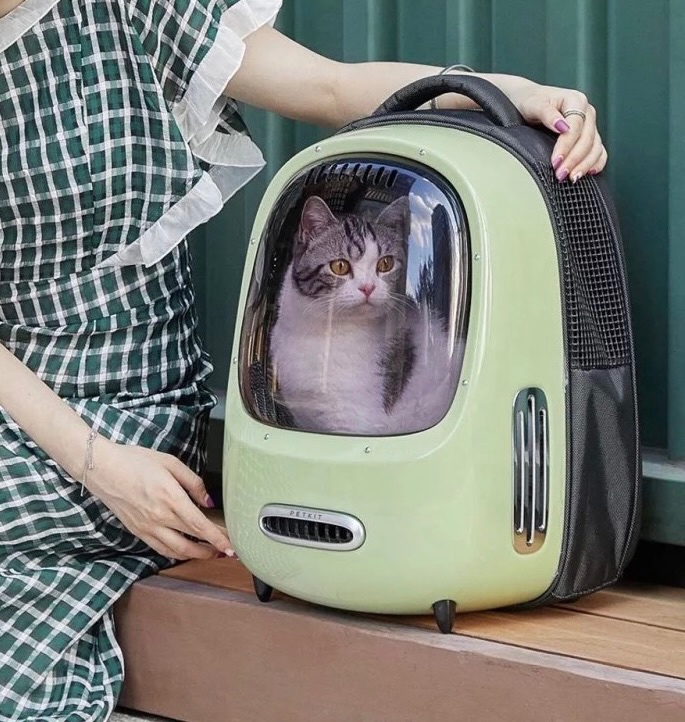 Klimatizovaný cestovní batoh pro kočku/psa - 10