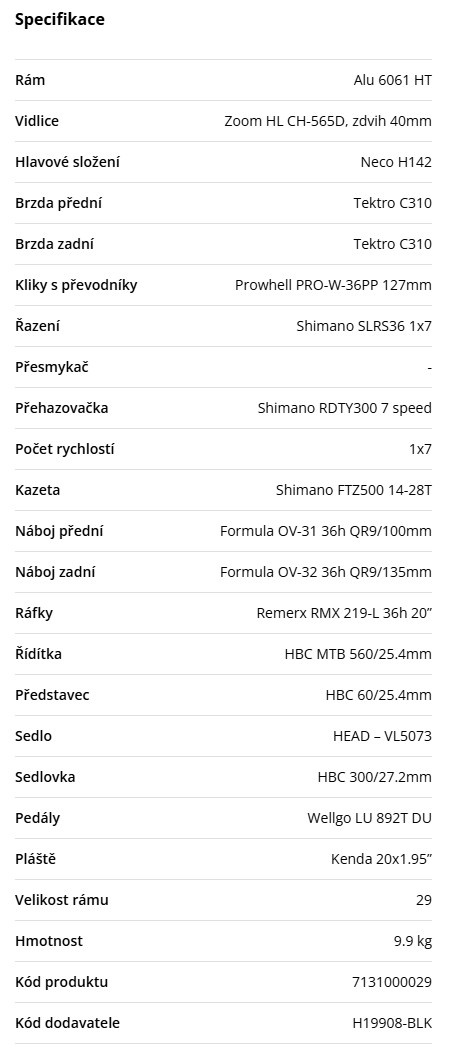 Model Head Ridott II 20 - 10