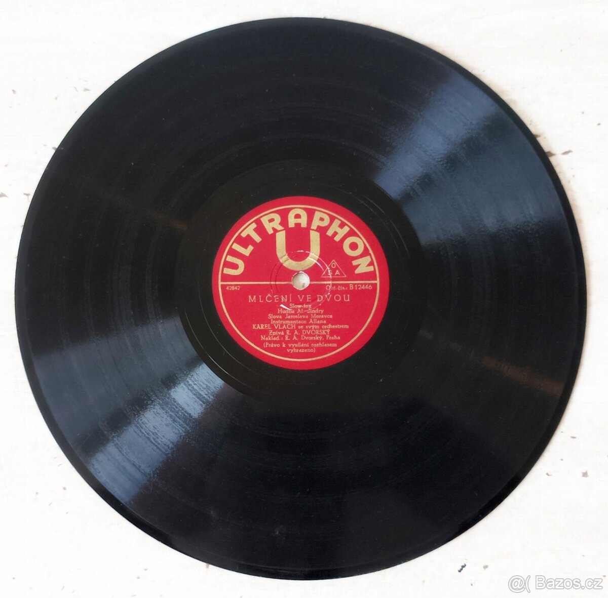 4 šelakové gramofonové desky ULTRAPHON, R. A. Dvorský - 10