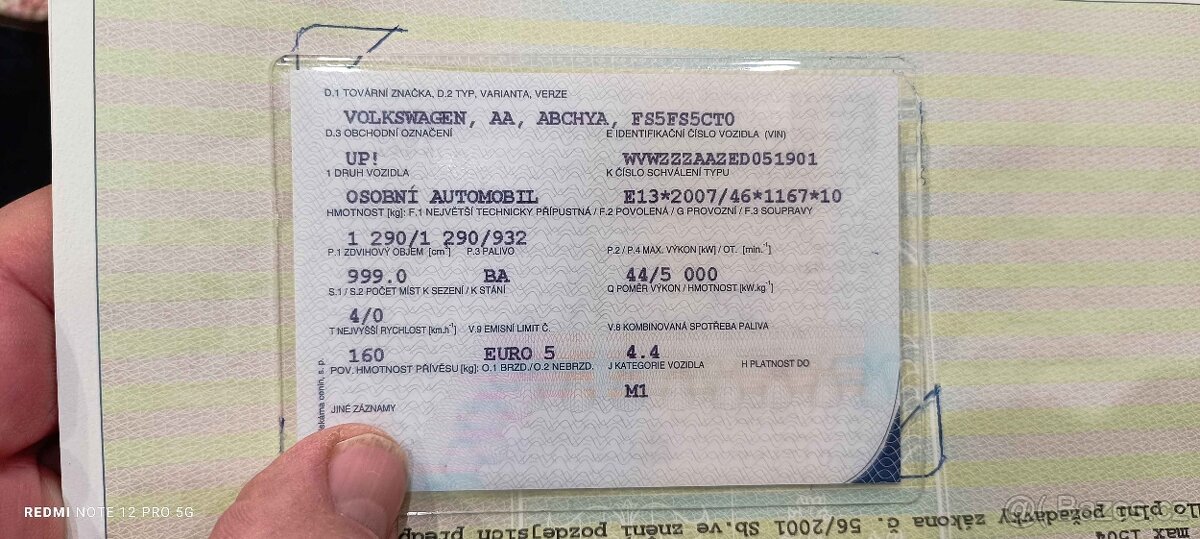 Prodám VW Up, 5 dveřový, 1,0i 44kW, 2014, klima, centrál - 10