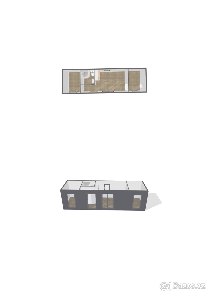 Mobilní domek 10x3m / Tiny house / Maringotka - 10