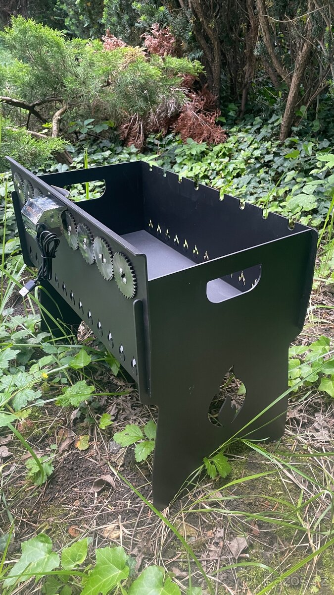 Automatický ocelový gril na špízy - šašlík(10 /8pozic) - 10