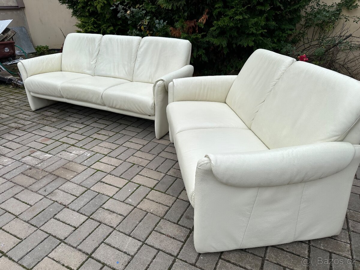 Kožená sedací souprava Elastoform® 3+2 VÝBORNÝ STAV - 10