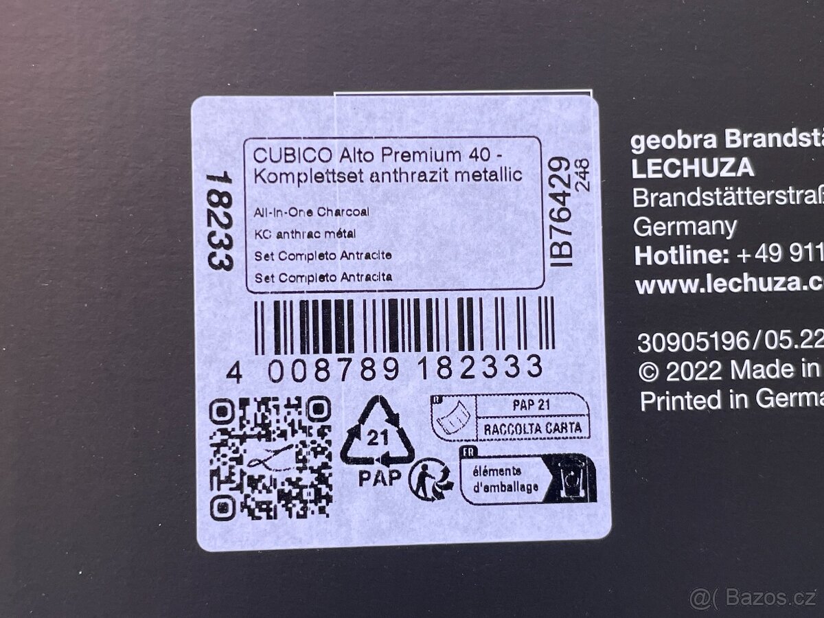 Lechuza Cubico Alto 40 Samozavlažovací květináč - 10