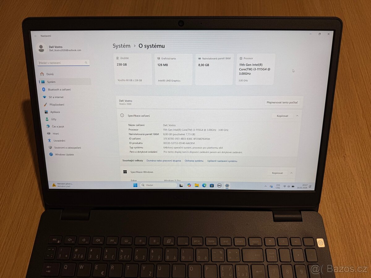Notebook Dell Vostro i3 - 10