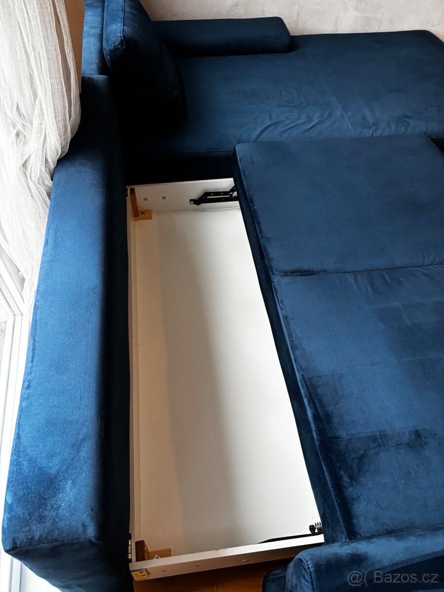 Rohová pohovka Planet z Bonami Semišová, Pravý roh - 10