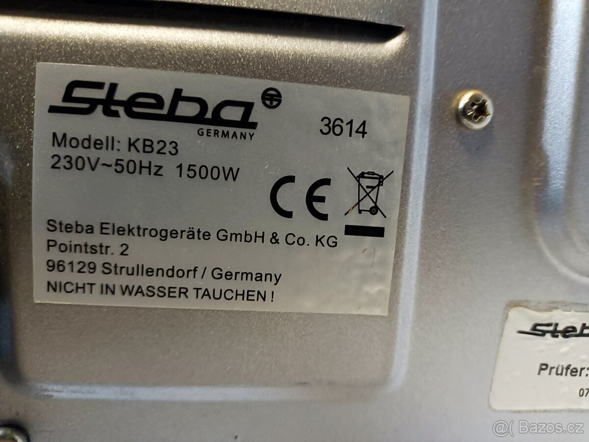 STEBA KB-23 grill nerez, jako nový - 10