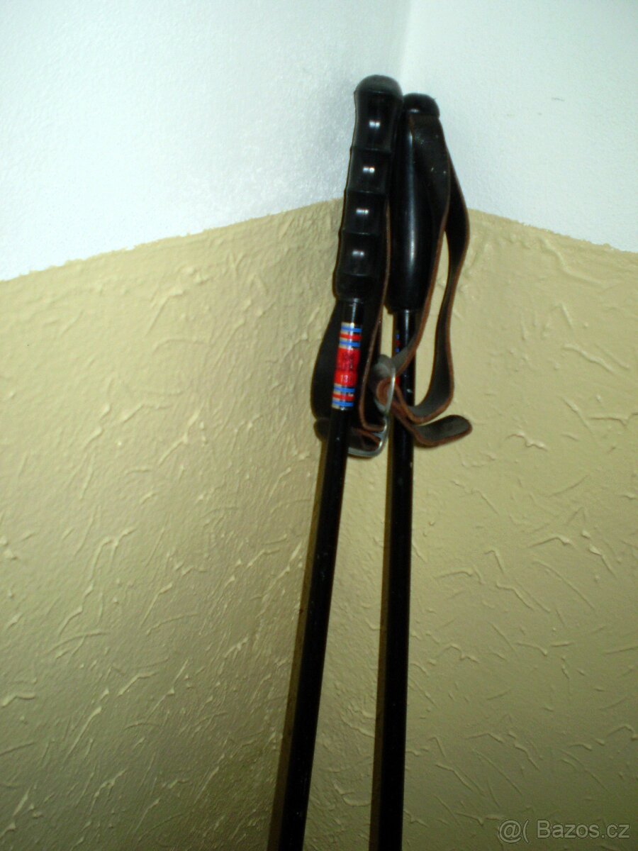 Retro lyžařské duralové hůlky - 10