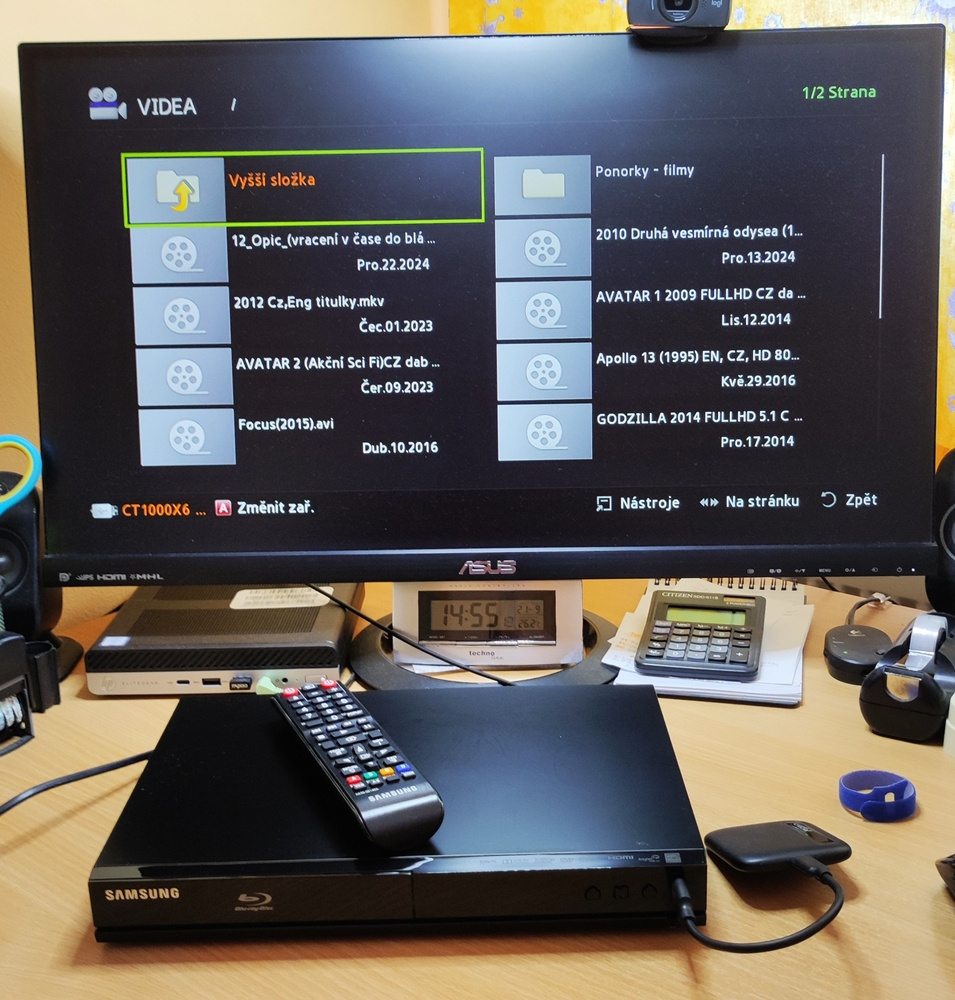 Blu-ray, DVD přehrávač SAMSUNG BD-J4500R - Zánovní - 10