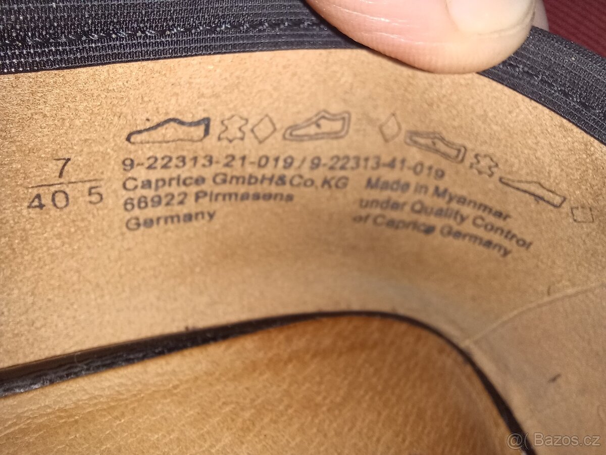 Komfortní lodičky Caprice vel. 7 (40,5) - 10