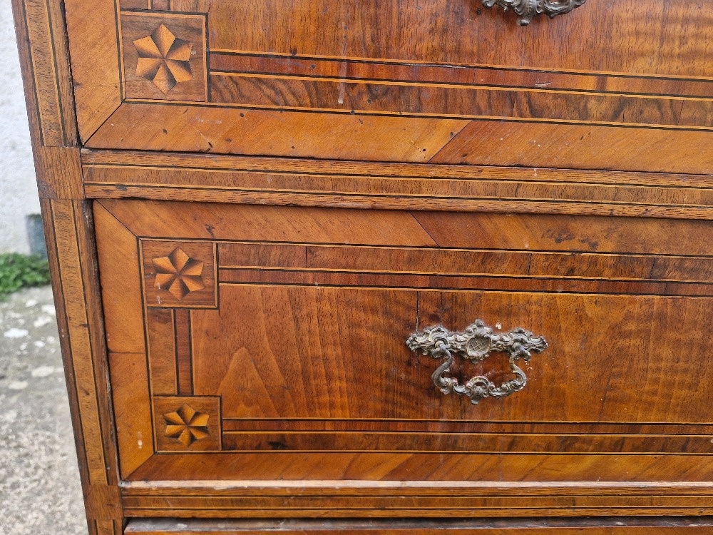 Komoda , malovana truhla, intarzovany pribornik - 10