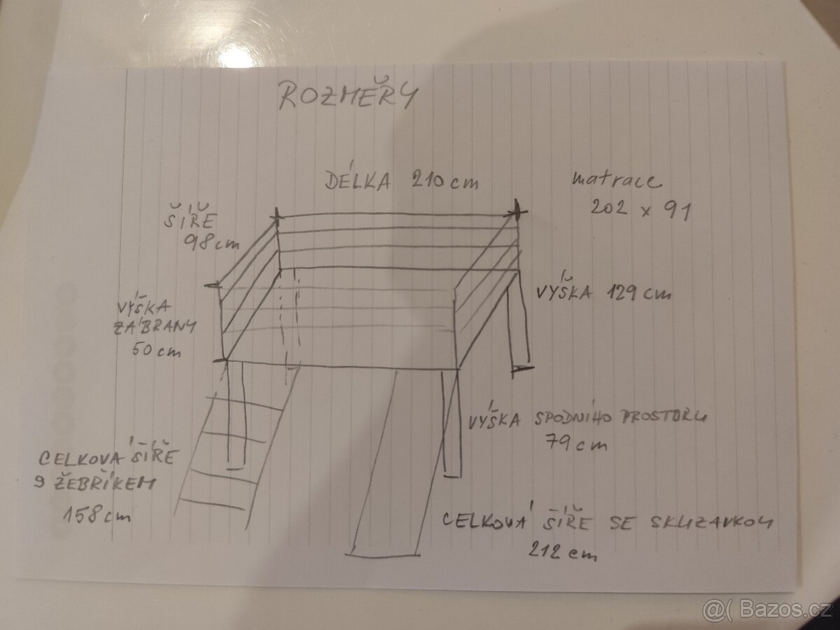 Vyvýšená postel se skluzavkou - 10