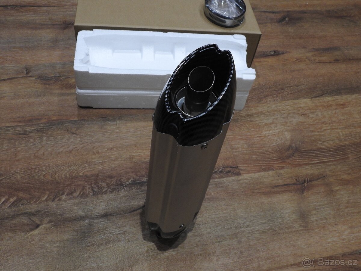 Laděný výfuk Mivv Titanium stříbrný/carbon Nový - 10