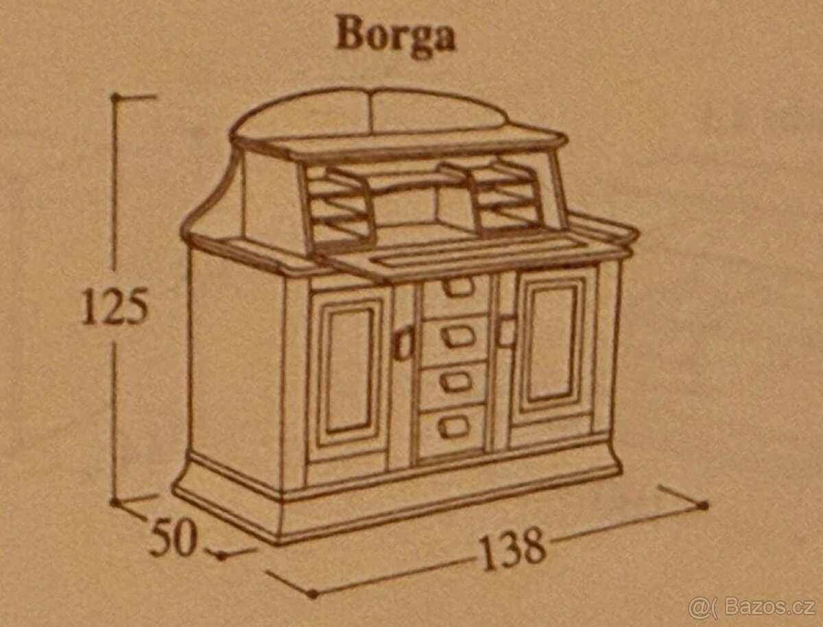 Kompletní ložnice z masivu borovice velká sestava - 10