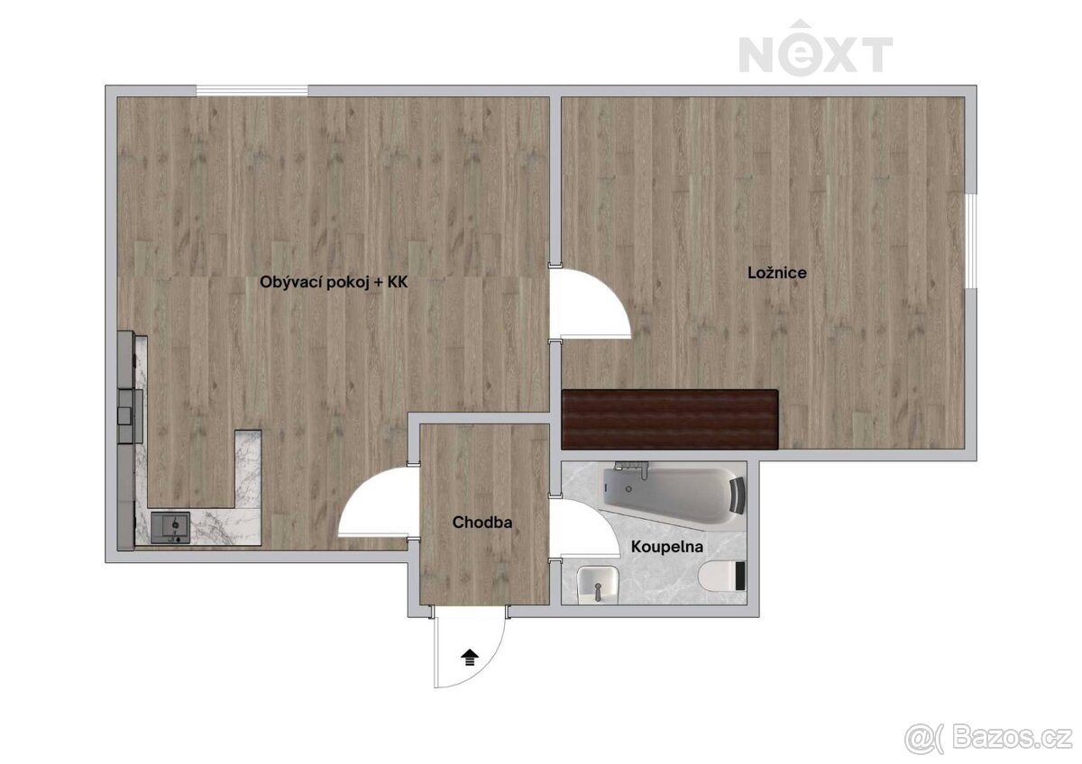 Pronájem byt 2+kk, 47㎡ - 10