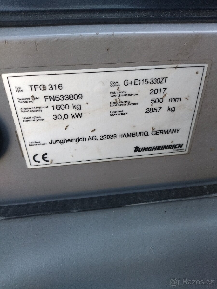 VZV Jungheinrich TFG 316 - 10