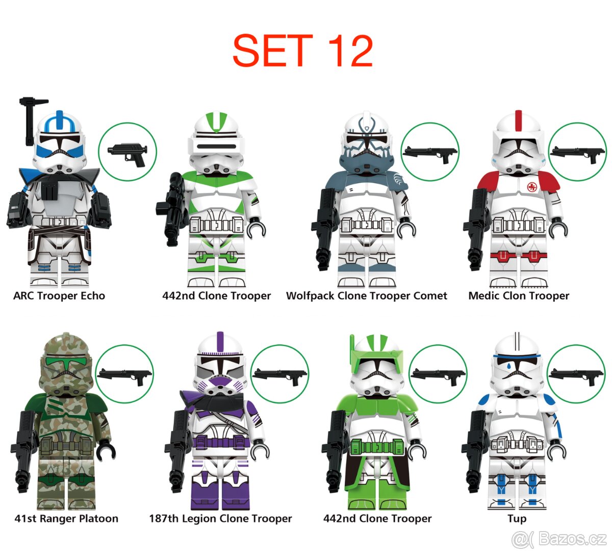 Rôzne figúrky Star Wars 3 (8ks) typ lego - nové - 10