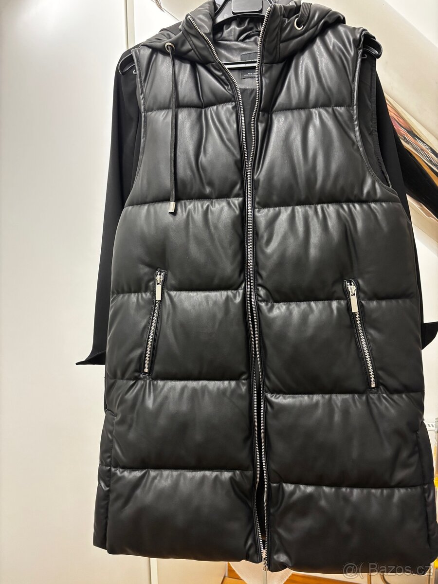 Dámská dlouhá zimní vesta, vel. M, Zara - 10