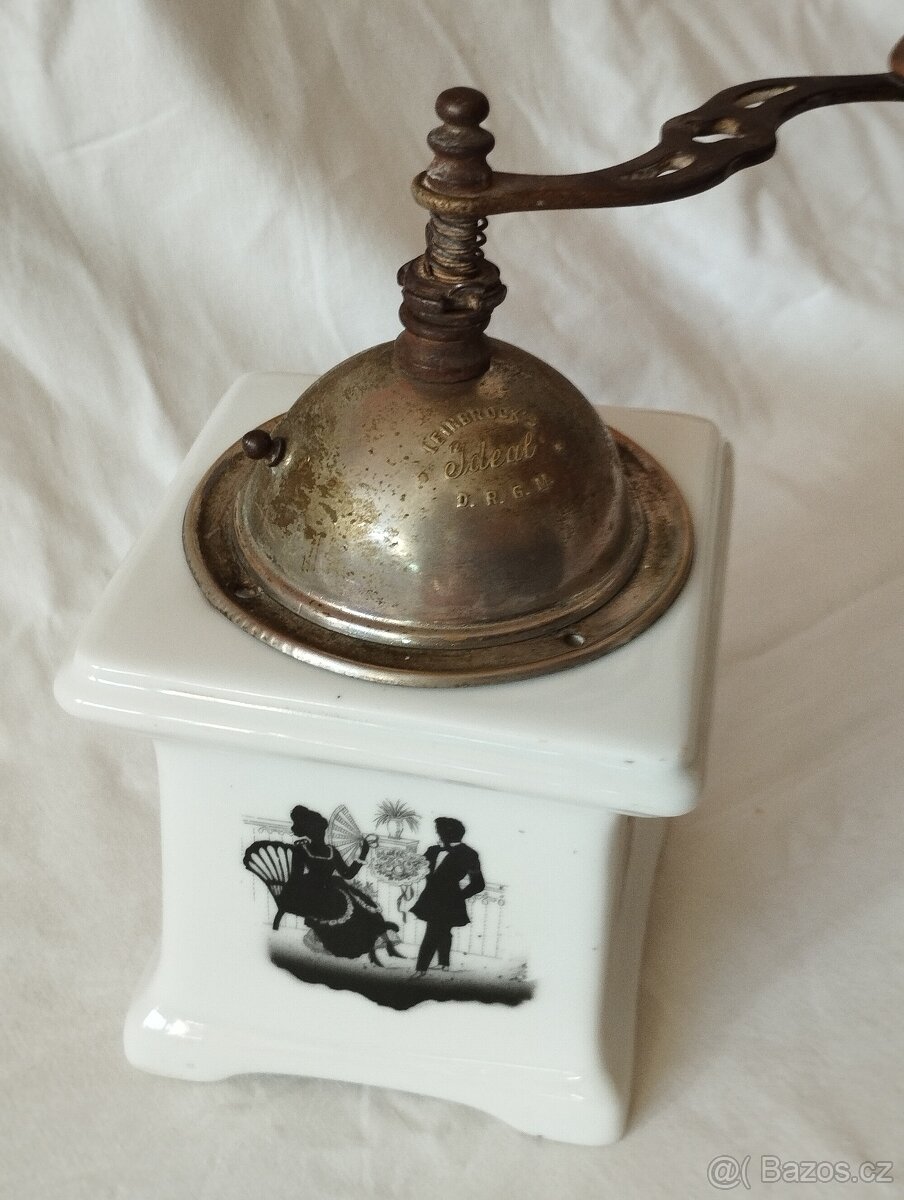Starý porcelánový mlýnek LEINBROCK S - 10