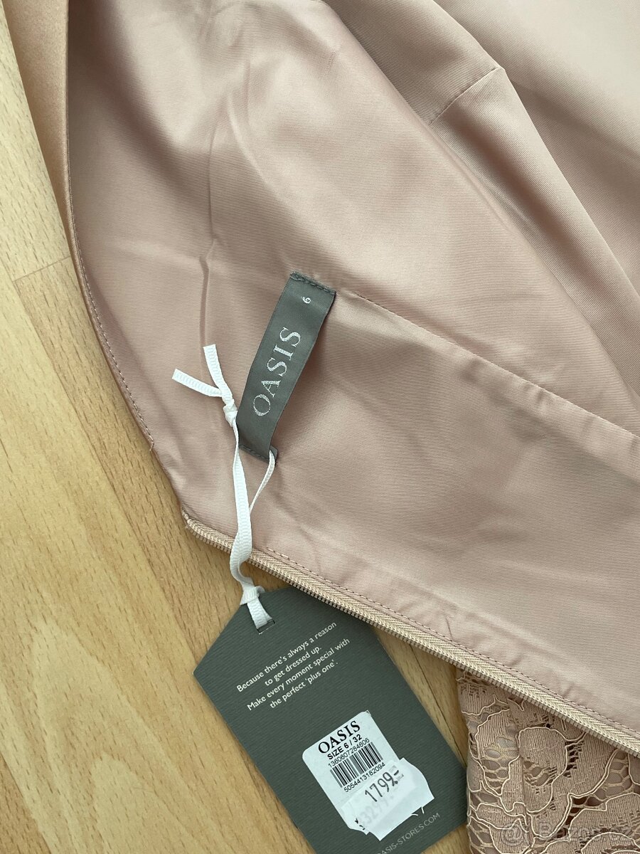 Nové béžové šaty Oasis vel. XS - 10