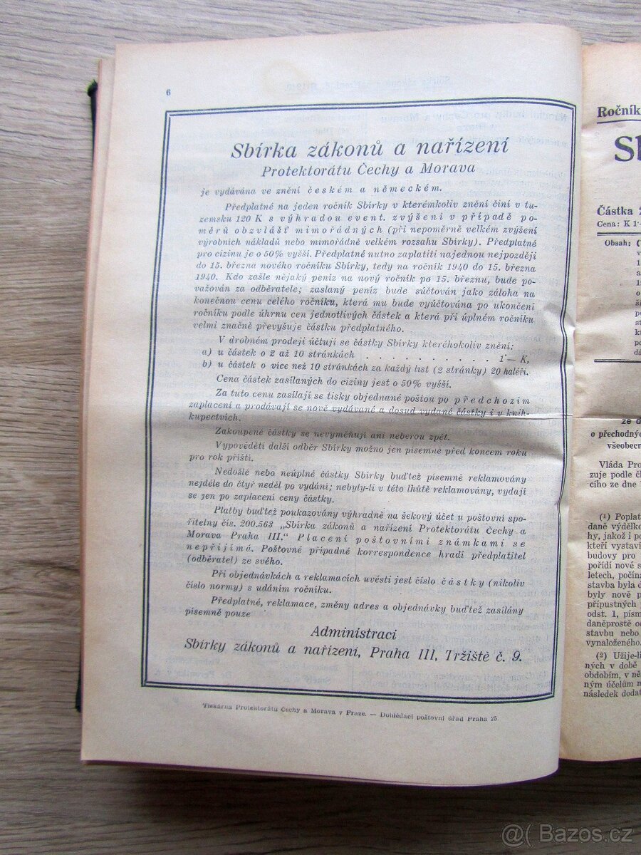 Sbírka zákonů a nařízení 1940 Sammlung se státním znakem - 10