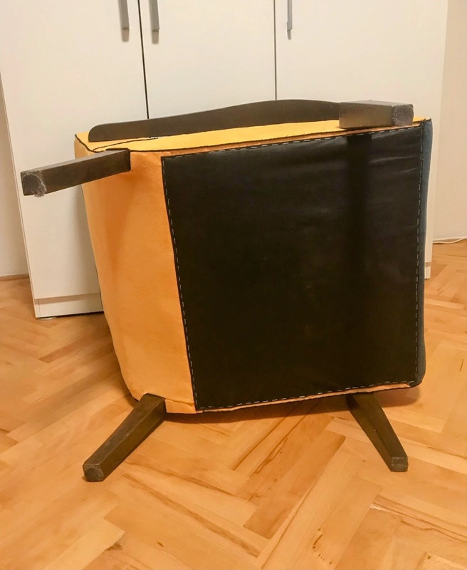 Vintage retro čalouněné křeslo: Po Brně dovoz ZDARMA - 10