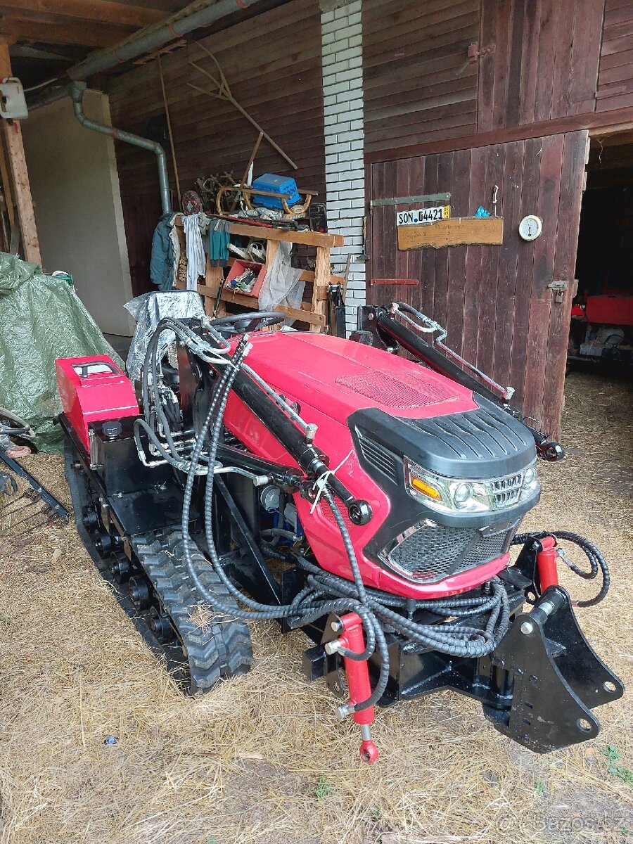 traktor pásový+bagr přední radlice rotavator nakladač - 10