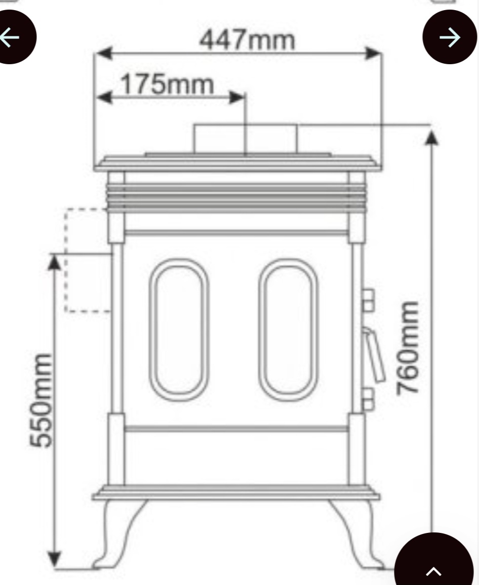 Krbová litinová kamna Asti 10 Kw - 10