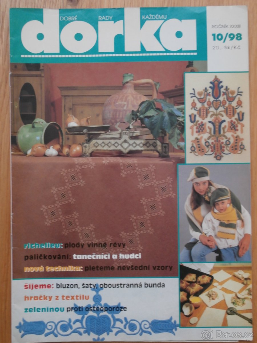 9 x slovenský módní časopis DORKA. 1975, 1977, 1979, 1982 - 10