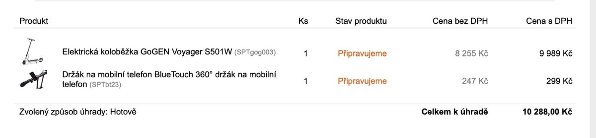 Elektrokoloběžka GoGen - 10