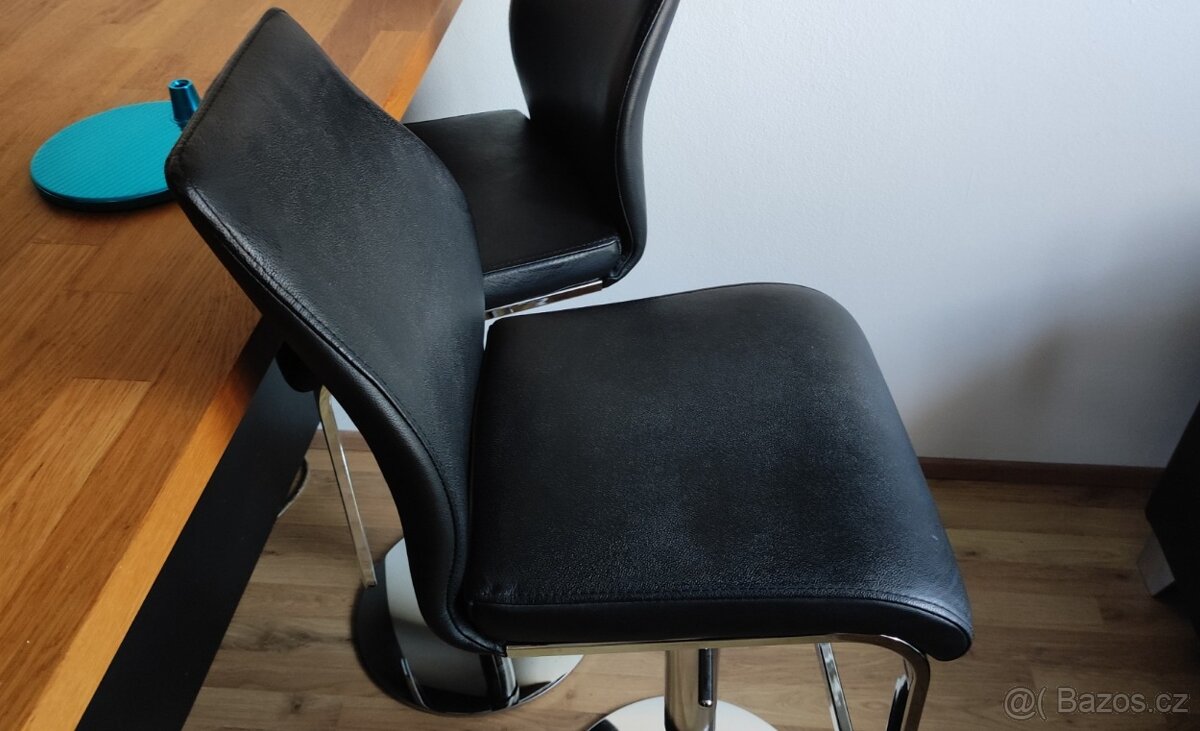 barová židle chrom/kůže - nepoškozené - 10