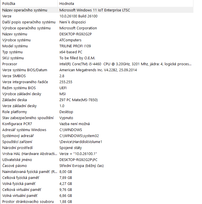 nově repasovaný značkový PC TRILINE - 10