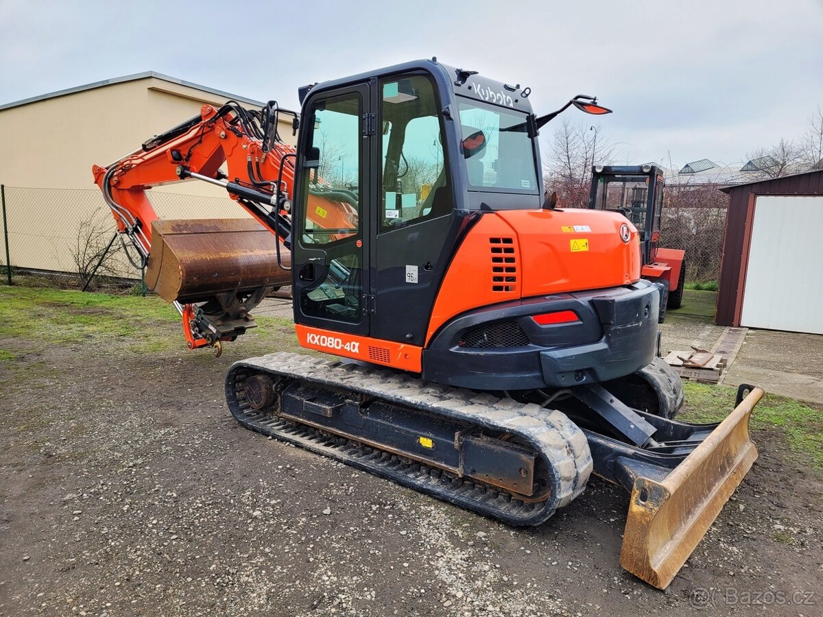 minibagr Kubota KX 080-4, dělené rameno - 10