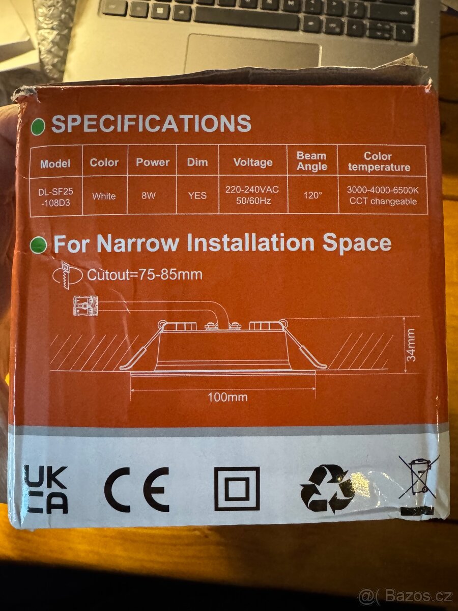 ALUSSO Vestavné LED světlo, 4ks - 10