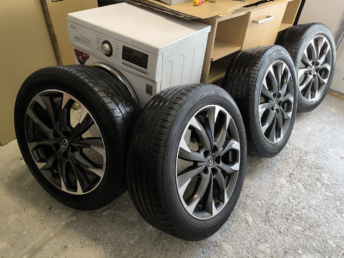 ALU kola Mazda CX-5 5x114,3 r19 Originál, pneu 5mm - 10