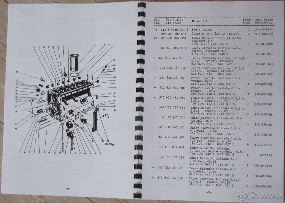 Motory LIAZ M 634 a M 637 - katalogy ND + dílenská příručka - 10