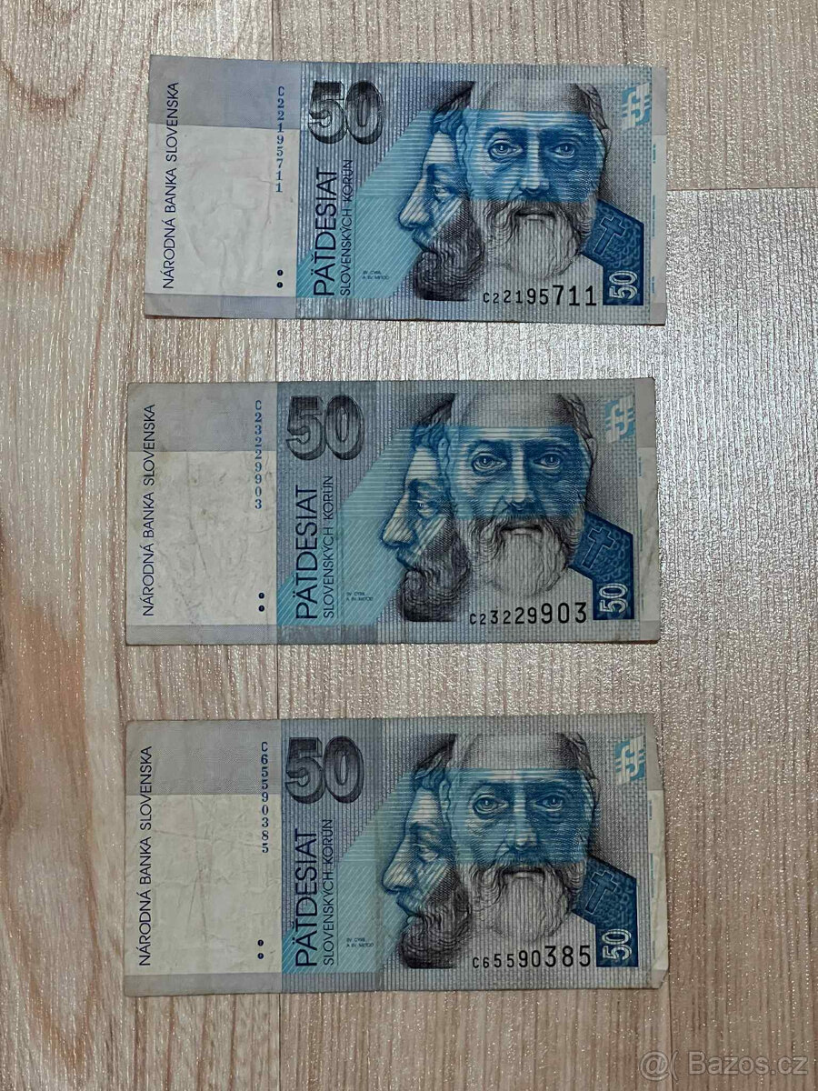 Slovenské bankovky/koruny pred eurom - 10