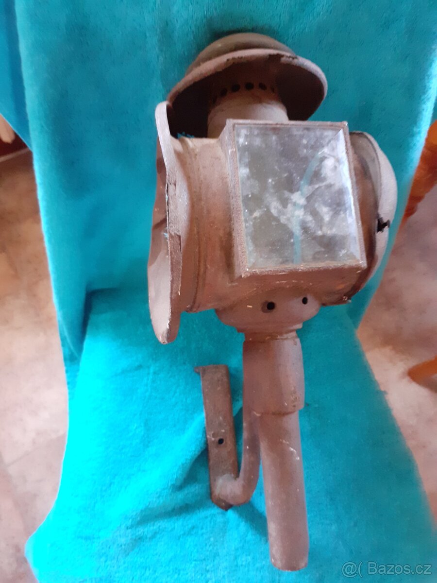 Starožitné petrolejove lampy, lampy ke kočárum - 10