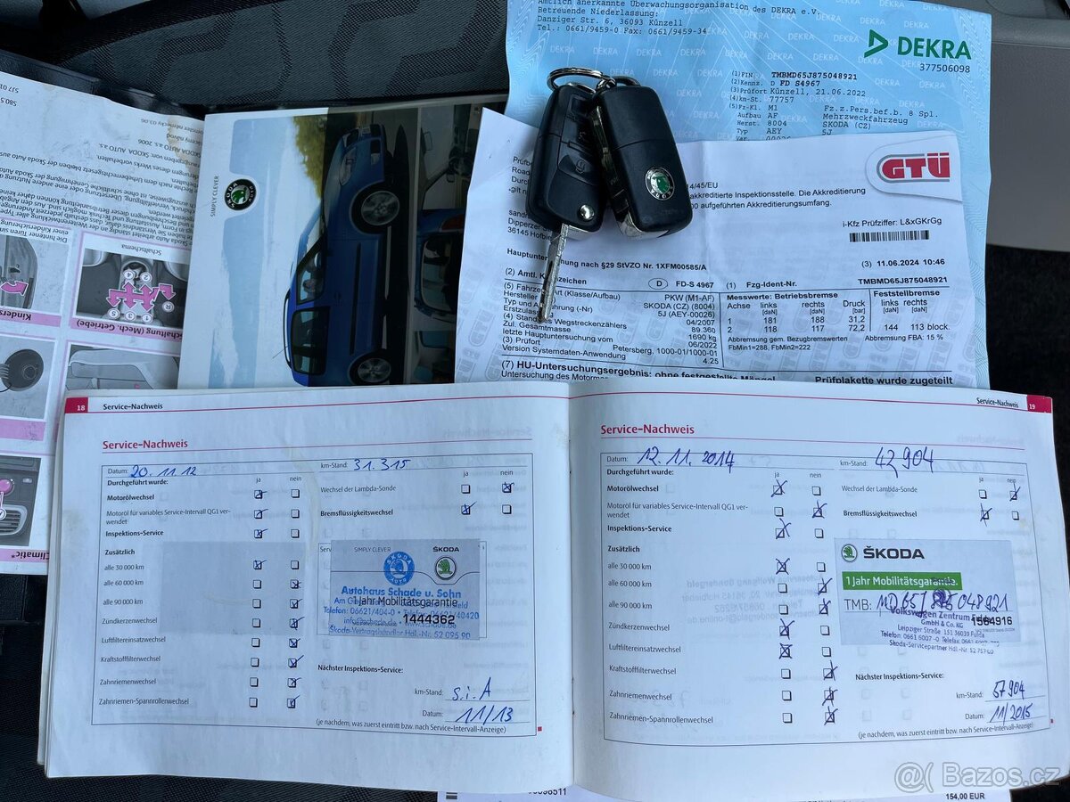 ŠKODA ROOMSTER 1. 6 MPI GARANTUJEME KM 97.650km - 10