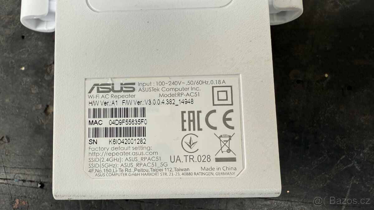 Wi-Fi router Asus RT-AC55U + Wi-Fi extender Asus RP-AC51 - 10
