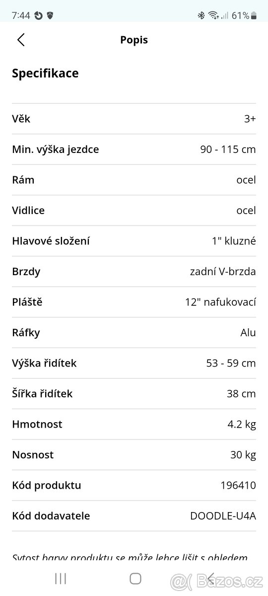 Dětskě odrážedlo Arcore DOODLE - 10