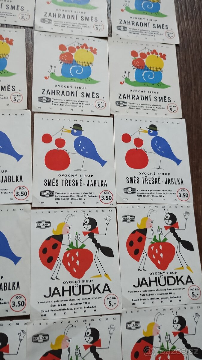 Etikety od sirupů - 10