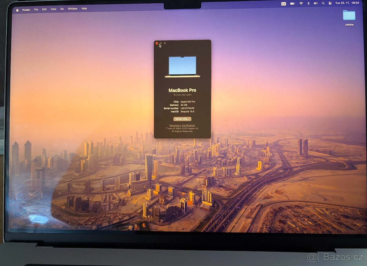 Macbook Pro 16, M4 Pro, 24GB RAM, 1TB SSD - 10